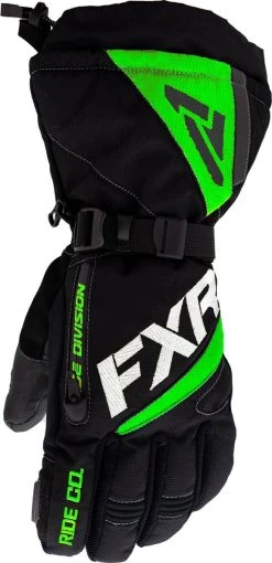 FXR 2023 Fuel Snowmobile Gloves Black/Lime