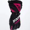 FXR 2023 Helix Race Child Snowmobile Gloves Black/Fuchsia -FXR SHOP 4226211