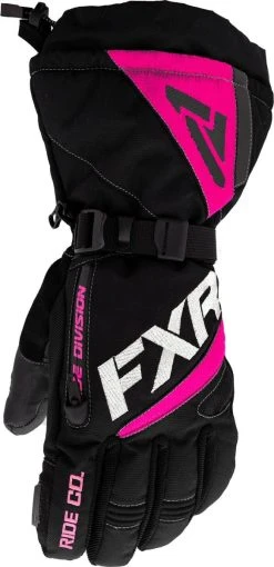 FXR 2022 Fusion Womens Snowmobile Gloves Black/Fuchsia