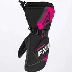 FXR 2023 Combat Womens Snowmobile Mitts Black/Fuchsia