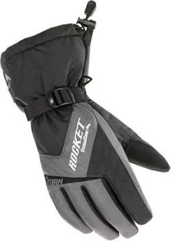 Rocket Snow Gear Storm Womens Snowmobile Glove Gray/Black