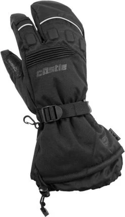 Castle X Platform 3 Finger Womens Snowmobile Gloves Black