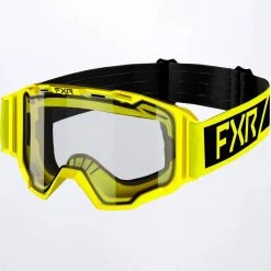 FXR 2022 Maverick Clear Youth Snowmobile Goggles Hi Vis/Black