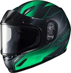 HJC CL-Y Youth Snowmobile Helmet Taze Black/Green