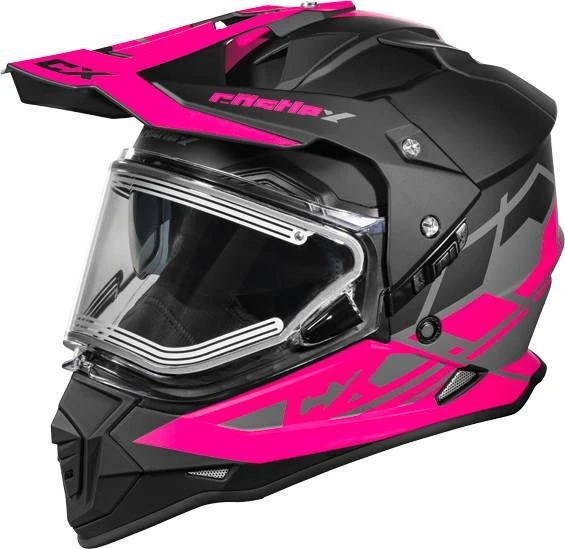 Castle X Mode Trance Electric Dual Sport Snowmobile Helmet Matte Pink 3 Castle X Mode Trance Electric Dual Sport Snowmobile Helmet Matte Pink