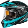 Castle X CX950 V2 Modular Snowmobile Helmet Fierce Matte Black/Turquoise -FXR SHOP 4429238