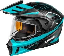 Castle X CX950 V2 Modular Snowmobile Helmet Fierce Matte Black/Turquoise