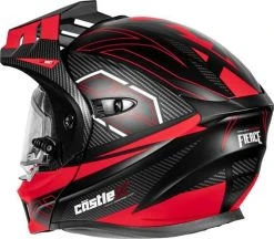 Castle X CX950 V2 Modular Electric Snowmobile Helmet Fierce Matte Black/Red -FXR SHOP 4429241 2