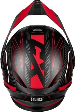 Castle X CX950 V2 Modular Electric Snowmobile Helmet Fierce Matte Black/Red -FXR SHOP 4429241 3