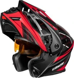 Castle X CX950 V2 Modular Electric Snowmobile Helmet Fierce Matte Black/Red -FXR SHOP 4429241 4