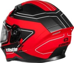 Castle X CX390 Electric Snowmobile Helmet Atlas Matte Red/Black -FXR SHOP 4429262 2