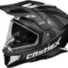 Castle X CX200 Dual Sport Snowmobile Helmet Wrath Matte Charcoal -FXR SHOP 4429275