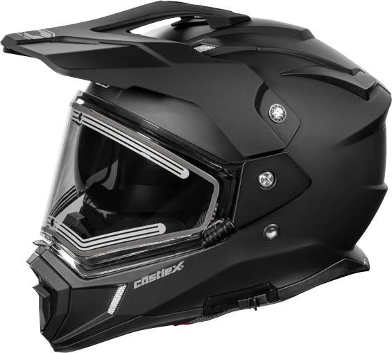 Castle X CX200 Dual Sport Electric Snowmobile Helmet Matte Black 3 Castle X CX200 Dual Sport Electric Snowmobile Helmet Matte Black
