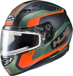 HJC CS-R3 Electric Snowmobile Helmet Dosta Green/Orange