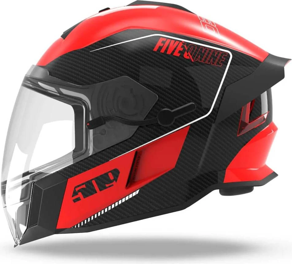 509 Delta V Carbon Ignite Snowmobile Helmet Racing Red 3 509 Delta V Carbon Ignite Snowmobile Helmet Racing Red