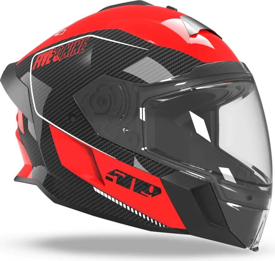 509 Delta V Carbon Ignite Snowmobile Helmet Racing Red 4 509 Delta V Carbon Ignite Snowmobile Helmet Racing Red - Image 2