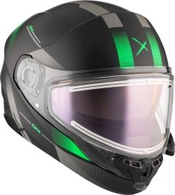 CKX Contact Electric Snowmobile Helmet Edge Matte Black/Green 8 CKX Contact Electric Snowmobile Helmet Edge Matte Black/Green -FXR SHOP 4435022 2