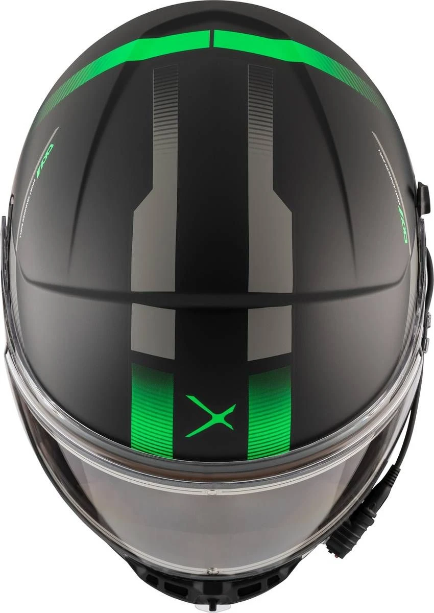 CKX Contact Electric Snowmobile Helmet Edge Matte Black/Green 7 CKX Contact Electric Snowmobile Helmet Edge Matte Black/Green - Image 5