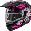 FXR 2022 Maverick X Electric Modular Snowmobile Helmet Black/Fuchsia