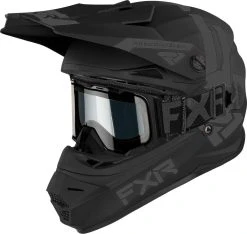 FXR 2022 Legion QRS Youth Snowmobile Helmet Black Ops