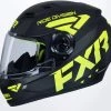 FXR 2022 Nitro Snowmobile Youth Helmet Black/Hi-Vis -FXR SHOP 4435537
