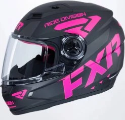 FXR 2022 Nitro Snowmobile Youth Helmet Black/Elec Pink -FXR SHOP 4435538 4