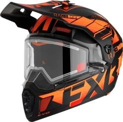 FXR 2023 Clutch X Evo Snowmobile Helmet W/ Electric Shield Orange