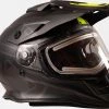 Tobe Ventus Electric Snowmobile Helmet Flair Black/Hi-Viz Matte