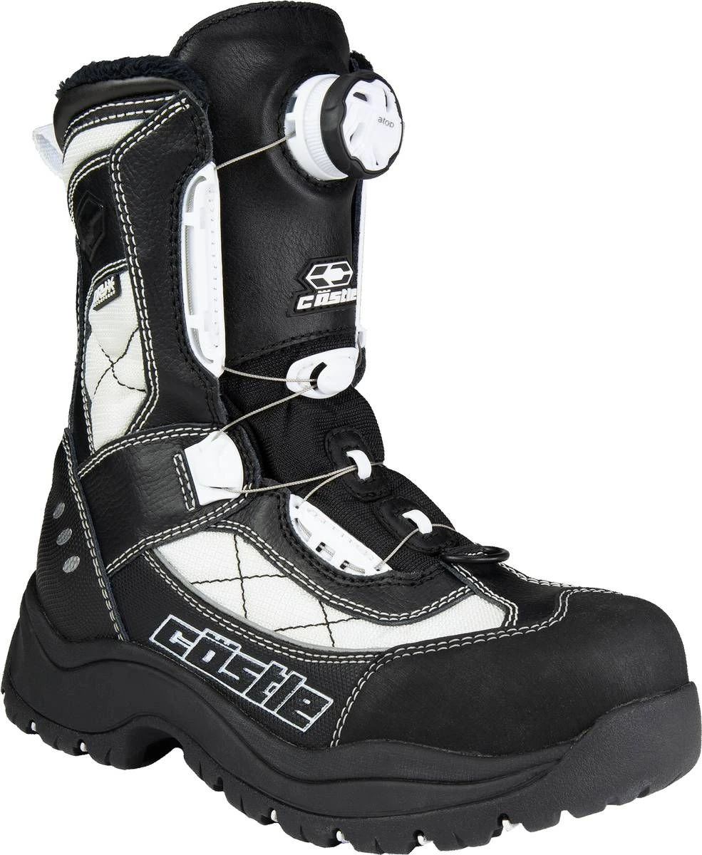 Castle X Charge ATOP Womens Snowmobile Boots White/Black 3 Castle X Charge ATOP Womens Snowmobile Boots White/Black