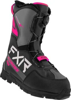 FXR 2023 X-Cross Pro BOA Womens Snowmobile Boots Black/Fuchsia