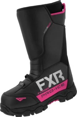 FXR 2023 X-Cross Pro-Ice Womens Snowmobile Boots Black/Fuchsia