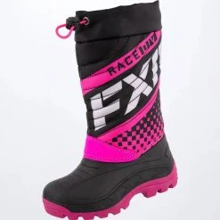 FXR 2023 Boost Youth Snowmobile Boots Black/Fuchsia