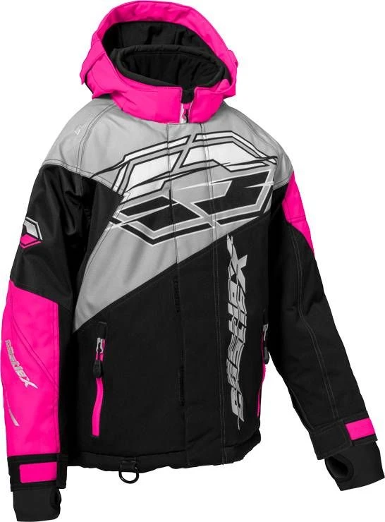 Castle X Code G3 Youth Snowmobile Jacket Silver/Black/Pink Glo 3 Castle X Code G3 Youth Snowmobile Jacket Silver/Black/Pink Glo