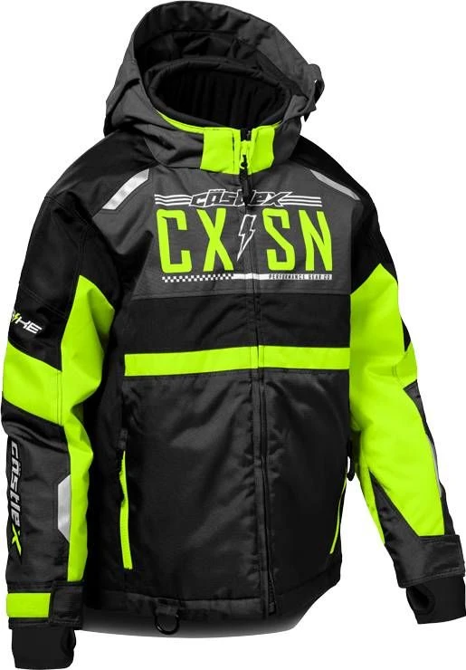 Castle X Strike G4 Youth Snowmobile Jacket Hi-Vis/Charcoal/Black 3 Castle X Strike G4 Youth Snowmobile Jacket Hi-Vis/Charcoal/Black