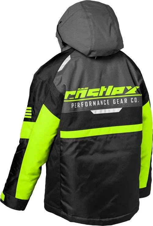 Castle X Strike G4 Youth Snowmobile Jacket Hi-Vis/Charcoal/Black 4 Castle X Strike G4 Youth Snowmobile Jacket Hi-Vis/Charcoal/Black - Image 2