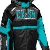 Castle X Strike G4 Youth Snowmobile Jacket Turquoise/Charcoal/Black