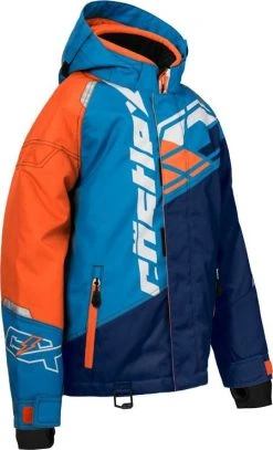 Castle X Code G4 Snowmobile Youth Jacket Navy/Process Blue/Orange