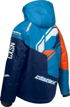 Alternative view of Castle X Code G4 Snowmobile Youth Jacket Navy/Process Blue/Orange