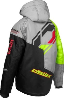Castle X Code G4 Snowmobile Youth Jacket Charcoal/Silver/Hi-Vis -FXR SHOP 4801173 2