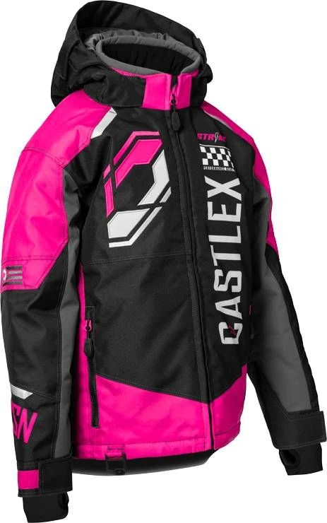 Castle X Strike G5 Snowmobile Youth Jacket Pink Glo/Black/Silver 3 Castle X Strike G5 Snowmobile Youth Jacket Pink Glo/Black/Silver