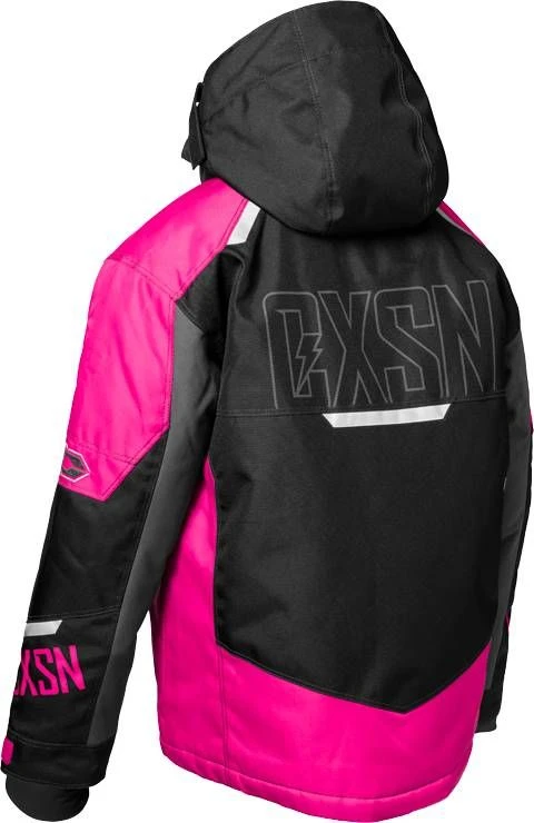 Castle X Strike G5 Snowmobile Youth Jacket Pink Glo/Black/Silver 4 Castle X Strike G5 Snowmobile Youth Jacket Pink Glo/Black/Silver - Image 2
