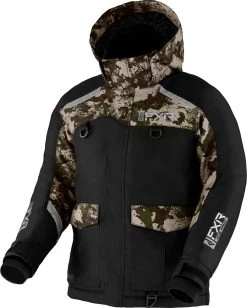 FXR 2022 Excursion Youth Snowmobile Jacket Black/Army Camo