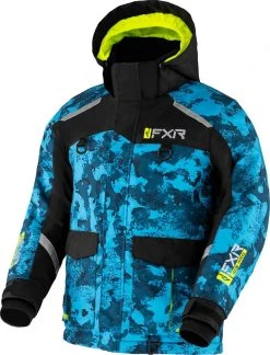 FXR 2022 Excursion Youth Snowmobile Jacket Slate Camo/Hi-Vis