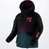 FXR 2022 Kicker Child Snowmobile Jacket Plum/Ocean Fade/Black