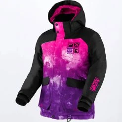 FXR 2022 Kicker Child Snowmobile Jacket Purple-Pink Ink/Black
