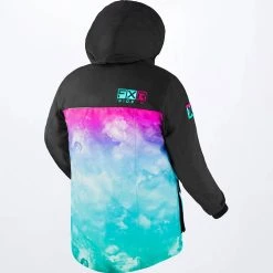 FXR 2022 Kicker Child Snowmobile Jacket Minty Fresh Ink/Black -FXR SHOP 4801524 2