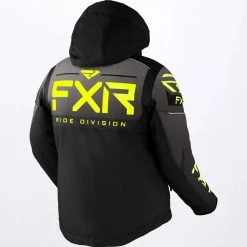 FXR 2022 Helium Youth Snowmobile Jacket Black/Char Fade/Hi Vis -FXR SHOP 4801565 2