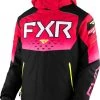 FXR 2023 Helium Child Snowmobile Jacket Black/Raspberry Fade/Hi Vis -FXR SHOP 4801660