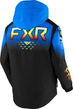 FXR 2023 Helium Youth Snowmobile Jacket Black/Blue/Inferno -FXR SHOP 4801665 2
