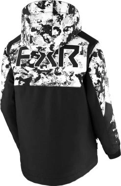 FXR 2023 Helium Child Snowmobile Jacket Black/White Camo -FXR SHOP 4801668 2